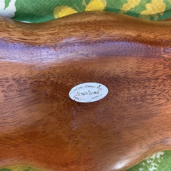 VTG MONKEY POD 3-bowl wood tray - Picture 3 of 3